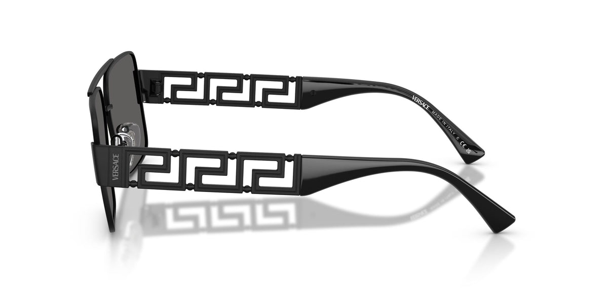 Versace 0VE2290 12616G 61 Matte Black/ Dark Grey Mirror Silver