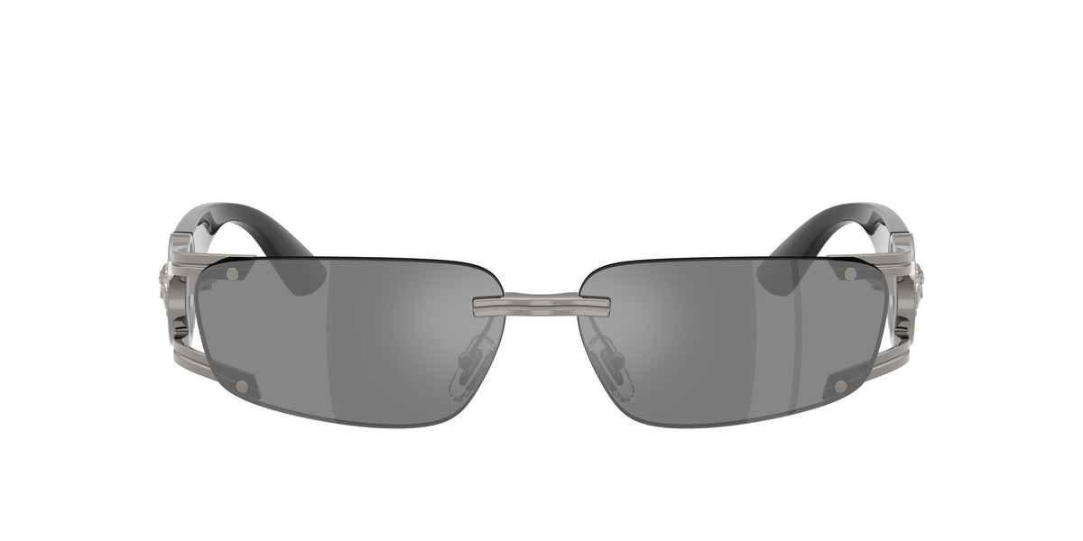 Versace 0VE2291 10006G 59 Gunmetal/ Dark Grey Mirror Silver