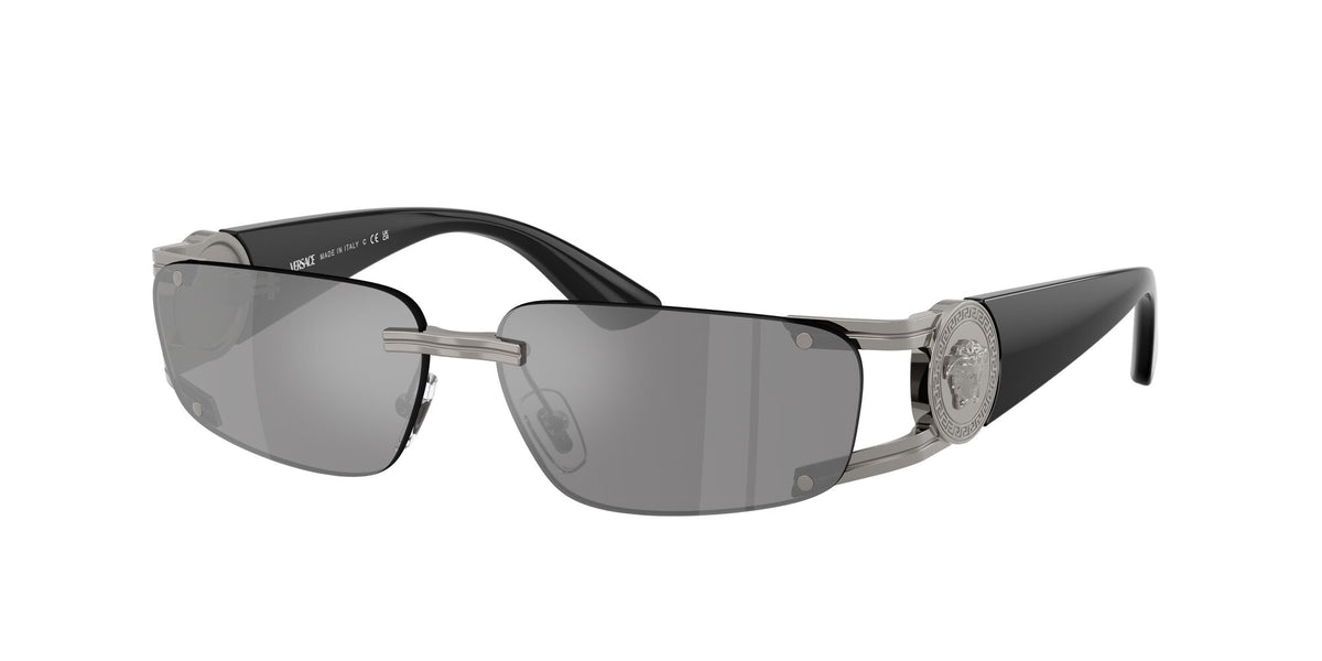Versace 0VE2291 10006G 59 Gunmetal/ Dark Grey Mirror Silver