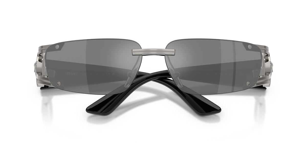 Versace 0VE2291 10006G 59 Gunmetal/ Dark Grey Mirror Silver