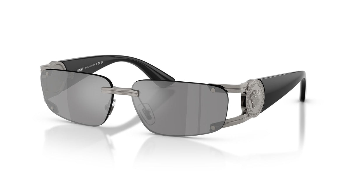 Versace 0VE2291 10006G 59 Gunmetal/ Dark Grey Mirror Silver