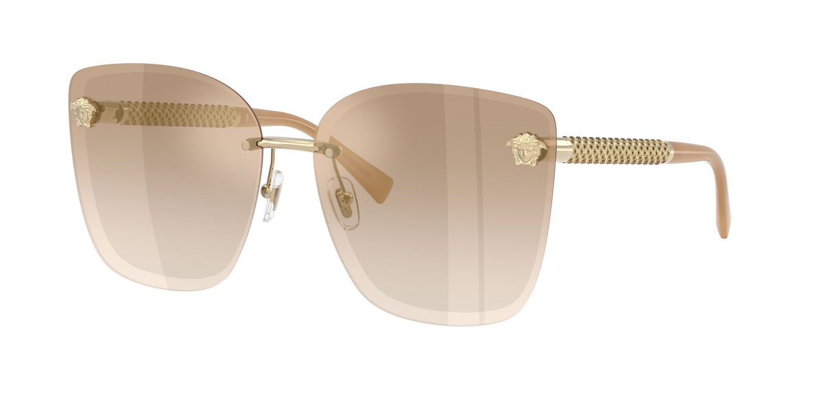 Versace 0VE2292B 12625A 64 Pale Gold/ Light Brown Dark Brown Gradient