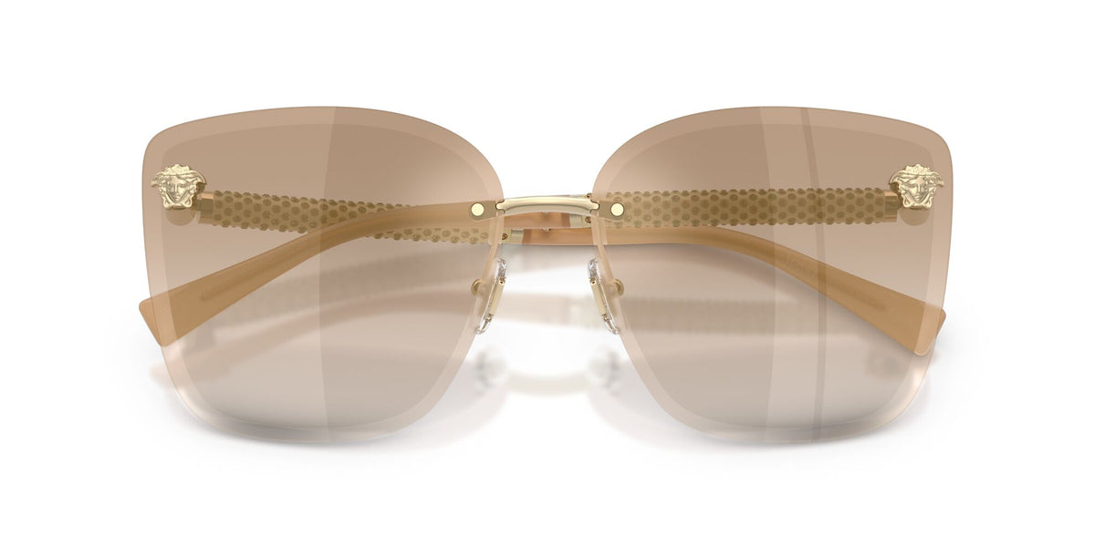 Versace 0VE2292B 12625A 64 Pale Gold/ Light Brown Dark Brown Gradient