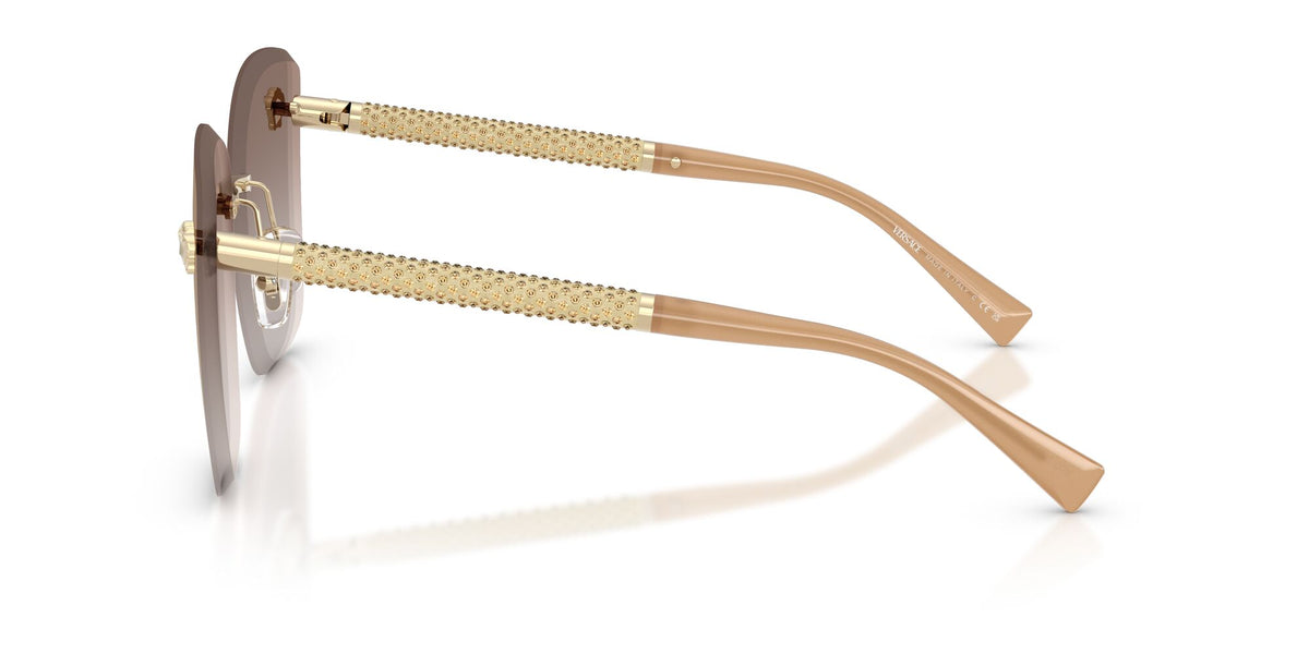 Versace 0VE2292B 12625A 64 Pale Gold/ Light Brown Dark Brown Gradient