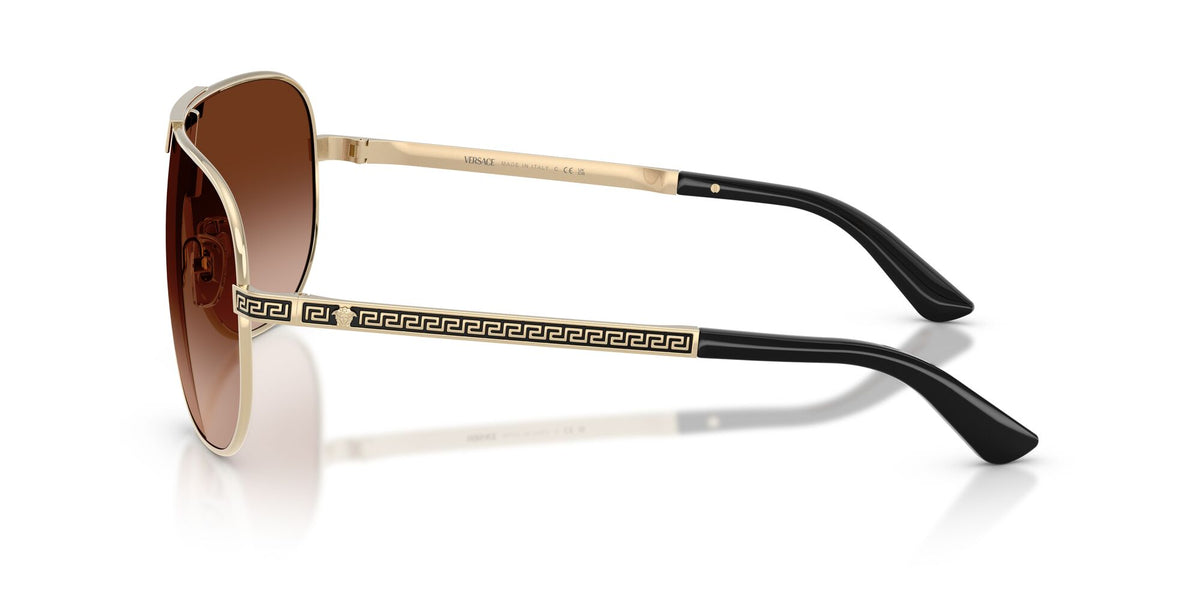 Versace 0VE229312521340 Pale Gold/ Brown Gradient