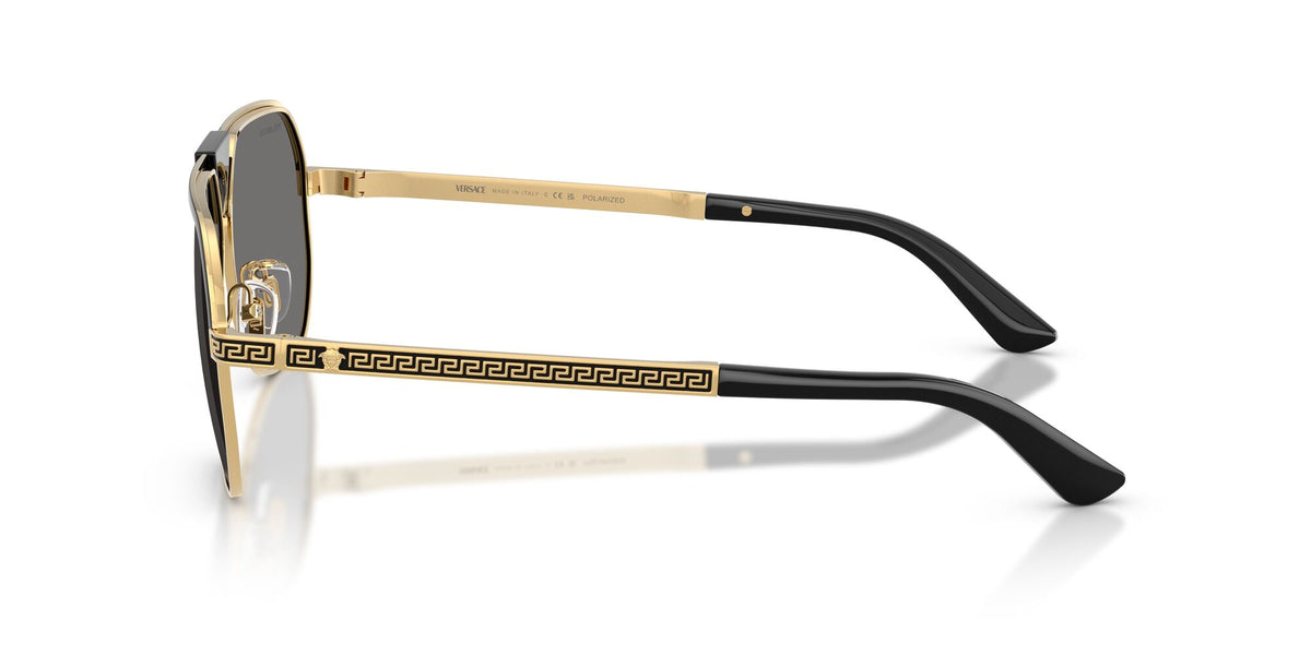 Versace 0VE229410028161 Black/ Dark Grey Polarized