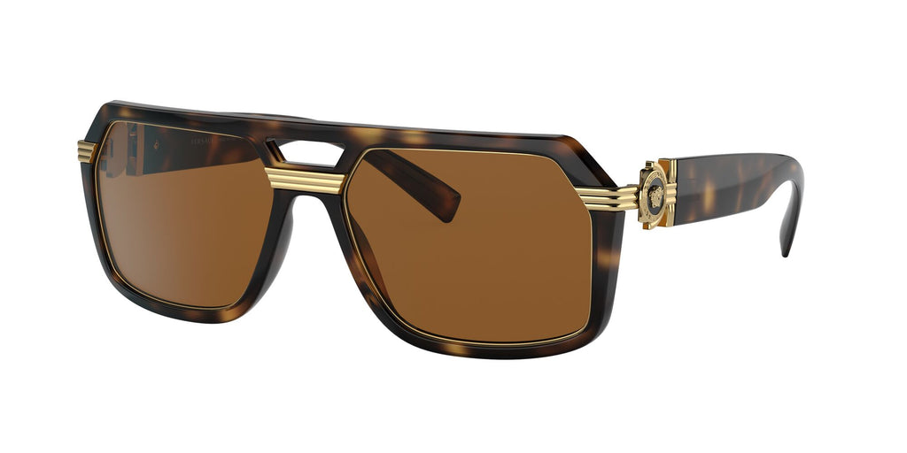 Versace 0VE4399 108/73 58 Havana/ Dark Brown 58 / Polycarbonate / Nylon / Metal