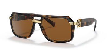 Versace 0VE4399 108/73 58 Havana/ Dark Brown 58 / Polycarbonate / Nylon / Metal