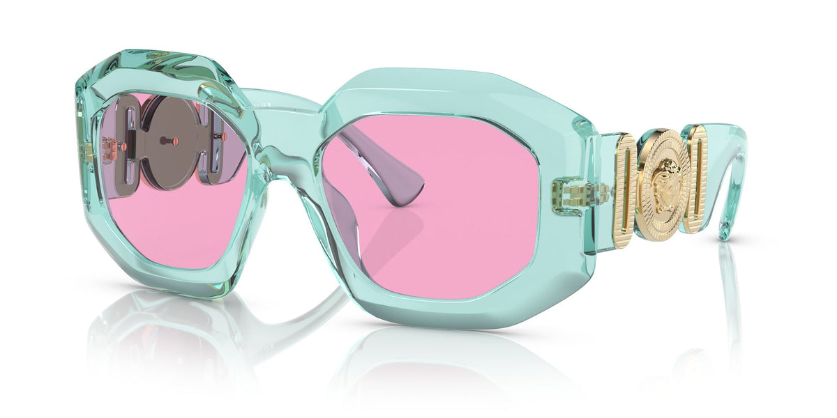 VE 4424U Versace  Transparent Turquoise / Fuchsia 56 56 / Polycarbonate / Nylon / Nylon