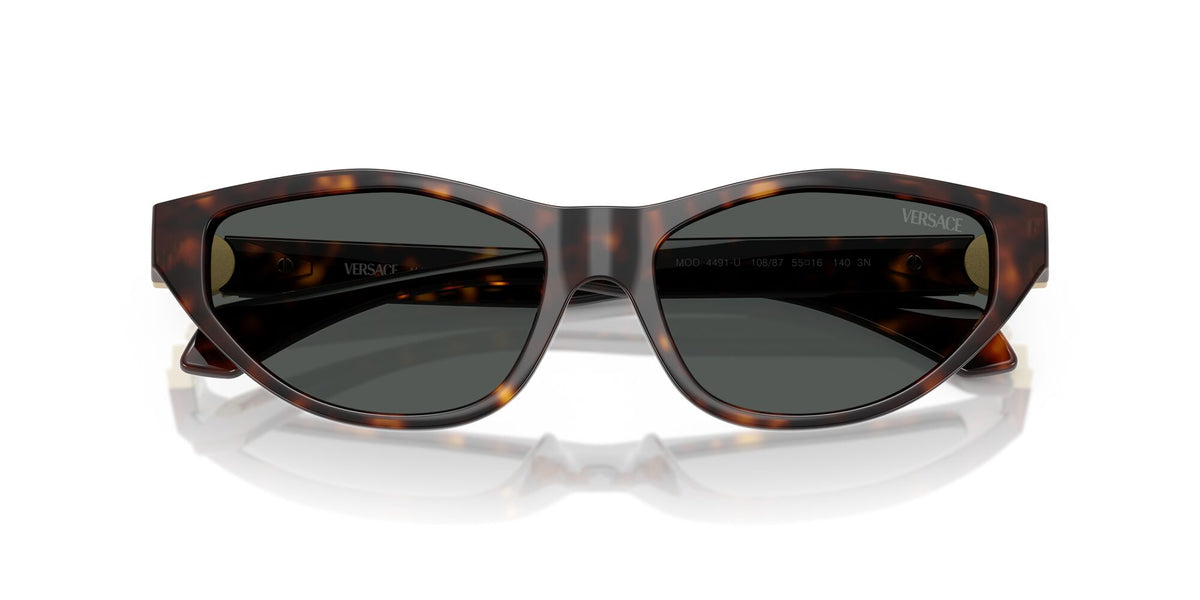 Versace 0VE4491U 108/87 55 Havana/ Dark Grey