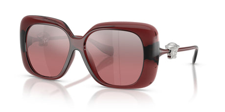 Versace 0VE4499U 55397E 57 Transparent Red/ Pink Mirror Silver Gradient