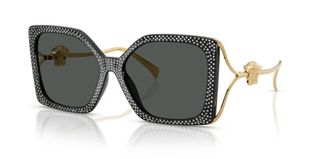 Versace 0VE4502U 550787 58 Black Strass Crystal/ Dark Grey