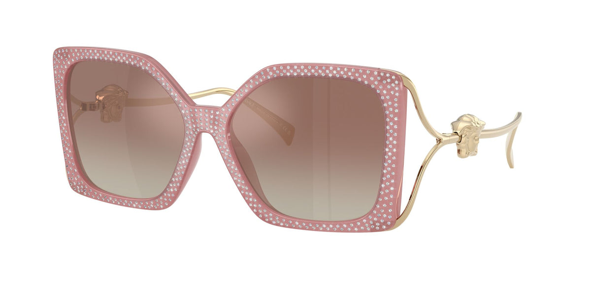 Versace 0VE4502U 5535B8 58 Pink Strass Crystal/ Gradient Brown Mirror Silver