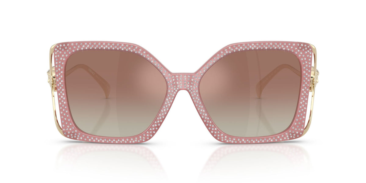 Versace 0VE4502U 5535B8 58 Pink Strass Crystal/ Gradient Brown Mirror Silver