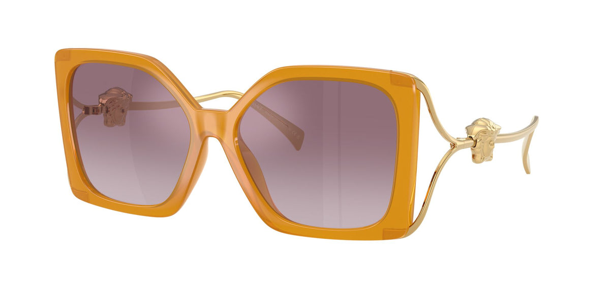 Versace 0VE4502U 55376X 58 Opal Yellow/ Gradient Violet Mirror Silver