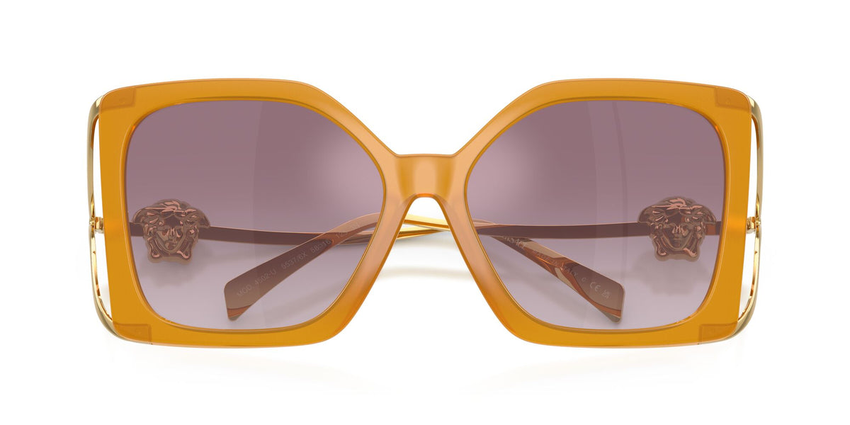 Versace 0VE4502U 55376X 58 Opal Yellow/ Gradient Violet Mirror Silver