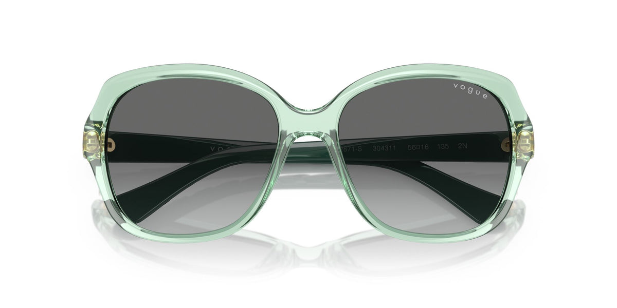 Vogue 0VO2871S 304311 56 Transparent Green/ Gradient Grey 56 / Polycarbonate / Injected / Molded