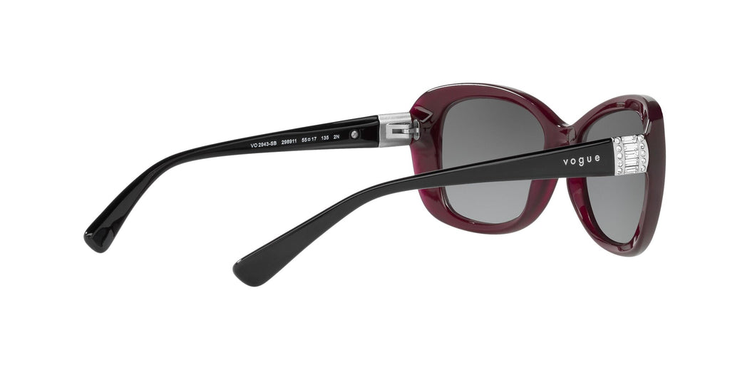 Vogue 0VO2943SB 298911 55 Transparent Dark Cherry/ Grey Gradient 55 / Plastic / Plastic