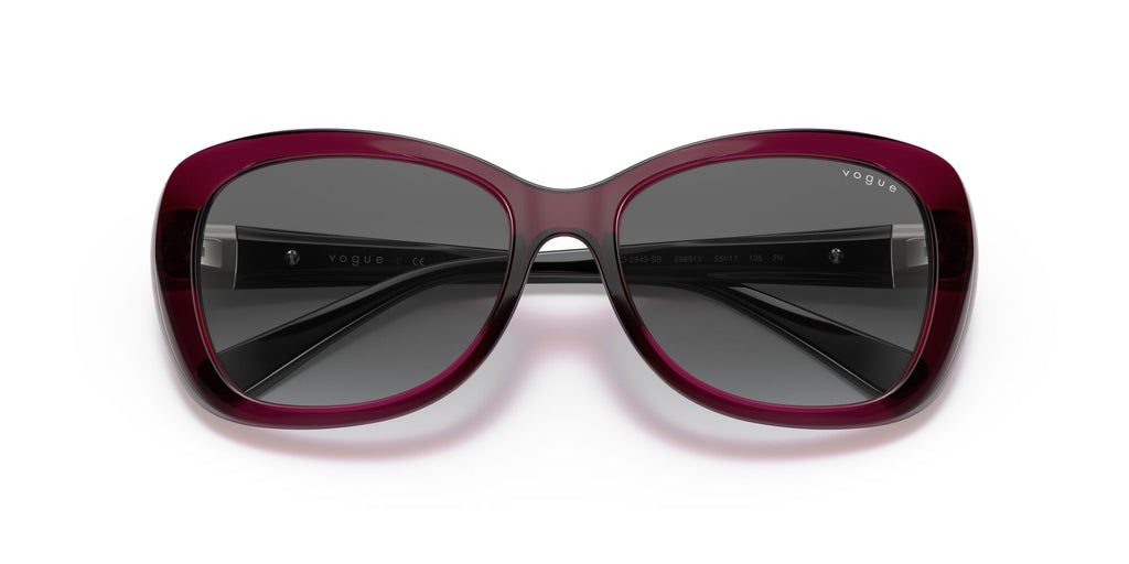 Vogue 0VO2943SB 298911 55 Transparent Dark Cherry/ Grey Gradient 55 / Plastic / Plastic