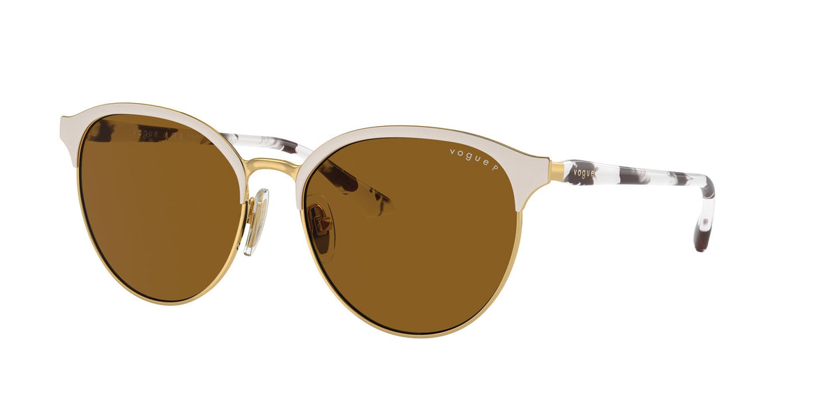 Vogue 0VO4303S 996S83 56 Top Matte Beige/Gold/ Dark Brown Polarised