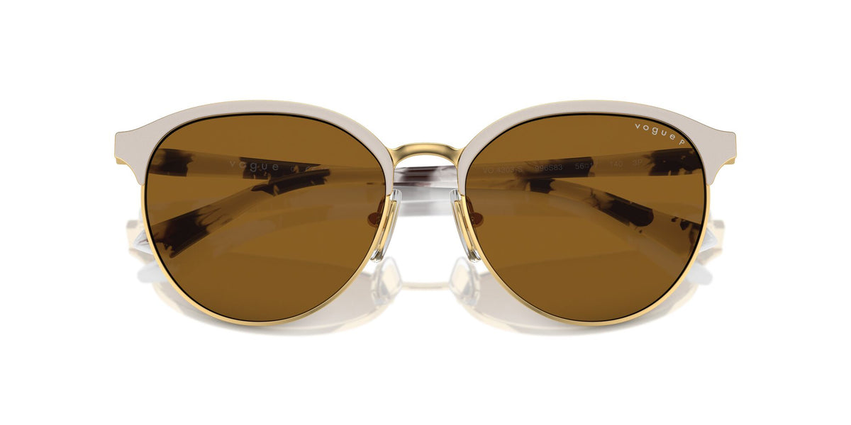 Vogue 0VO4303S 996S83 56 Top Matte Beige/Gold/ Dark Brown Polarised