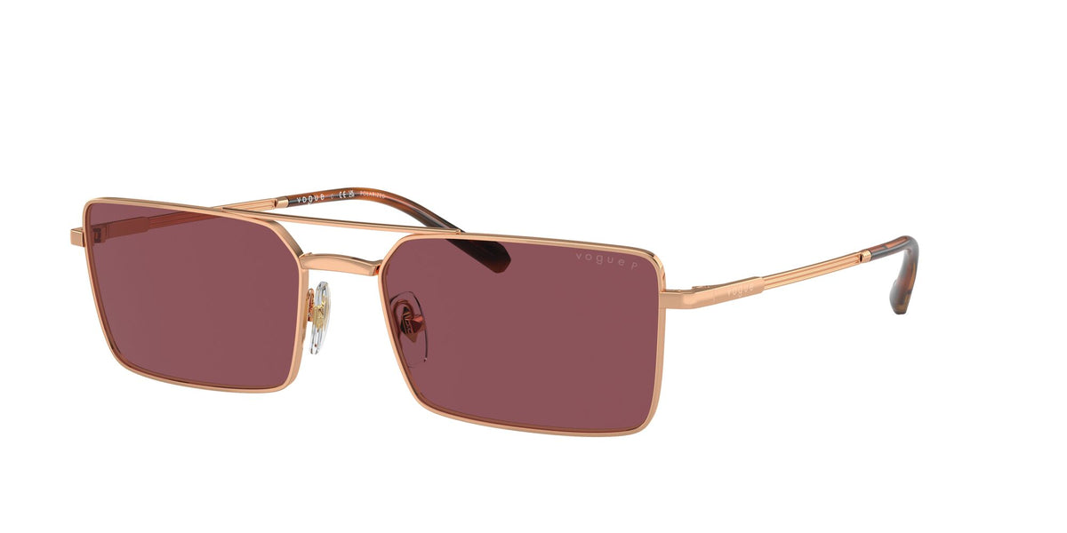 Vogue 0VO4309S 51525Q 55 Rose Gold/ Purple Polarised