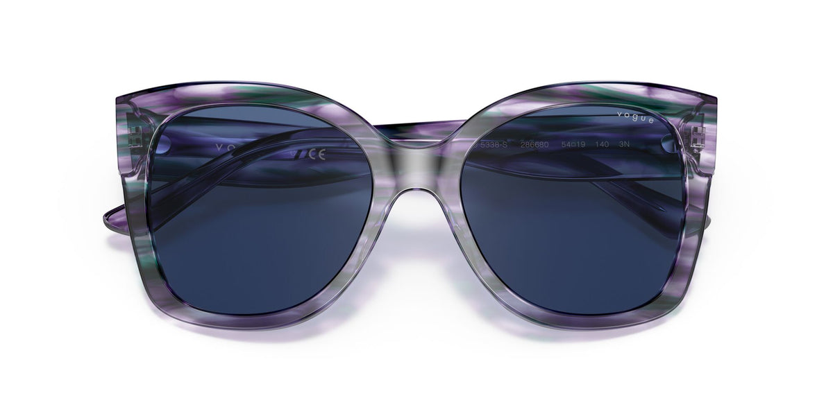 Vogue VO 5338S Striped Purple Violet / Dark Blue 54 / Plastic / Plastic