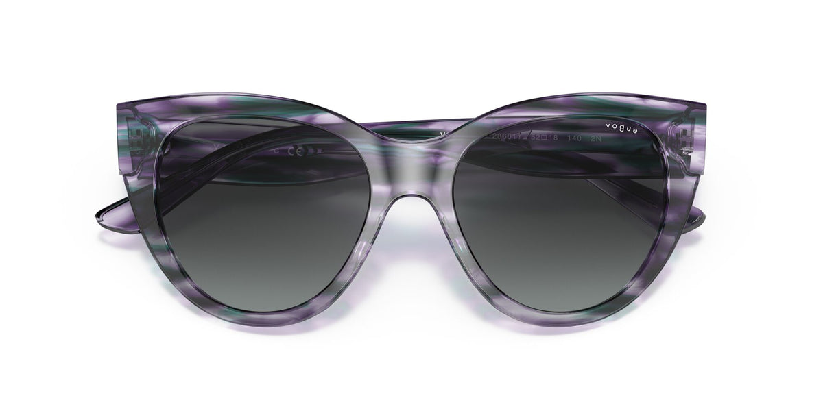 Vogue VO 5339S Striped Purple Violet / Grey Gradient 52 / Plastic / Plastic