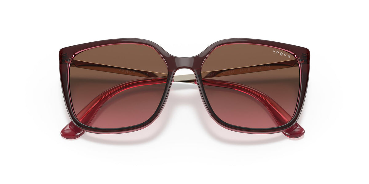 Vogue 0VO5353S 287314 54 Top Red On Transparent Pink/ Pink Gradient Brown 54 / Plastic / Metal
