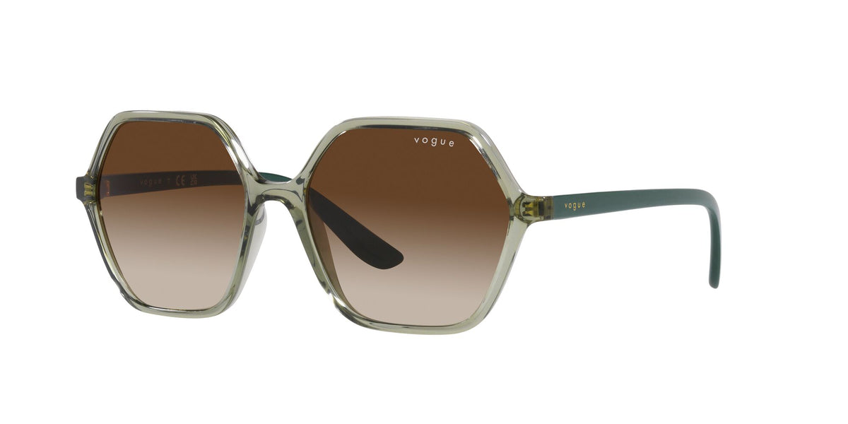 Vogue 0VO5361S 302213 55 Transparent Light Green/ Gradient Brown 55 / Plastic / Plastic
