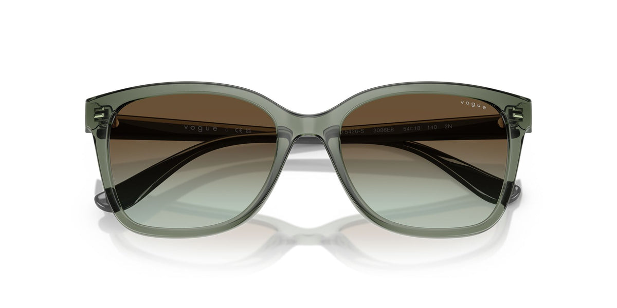 Vogue  0VO5426S 3086E8 54 Transparent Mallard Green/ Green Gradient Brown