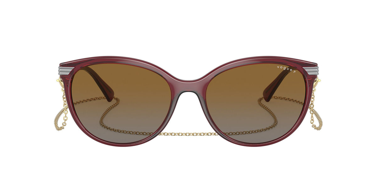 Vogue VO 5460S Transparent Opal Dark Red / Polar Grey Gradient Brown 56 / Plastic / Metal