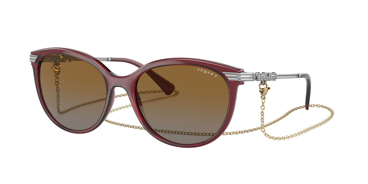 Vogue VO 5460S Transparent Opal Dark Red / Polar Grey Gradient Brown 56 / Plastic / Metal