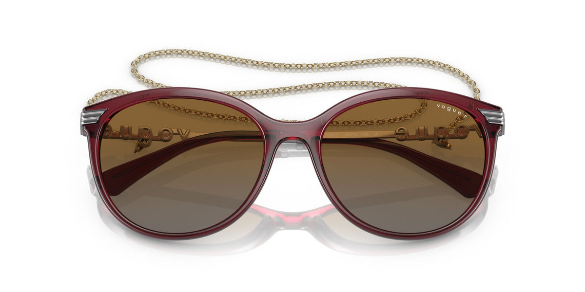 Vogue VO 5460S Transparent Opal Dark Red / Polar Grey Gradient Brown 56 / Plastic / Metal