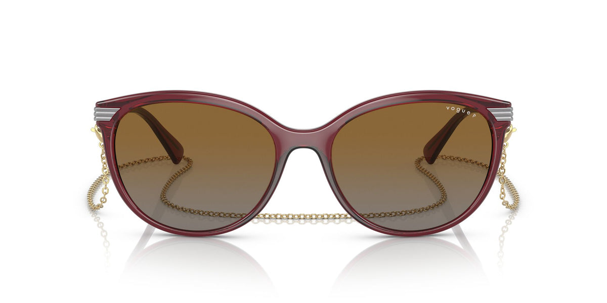 Vogue VO 5460S Transparent Opal Dark Red / Polar Grey Gradient Brown 56 / Plastic / Metal
