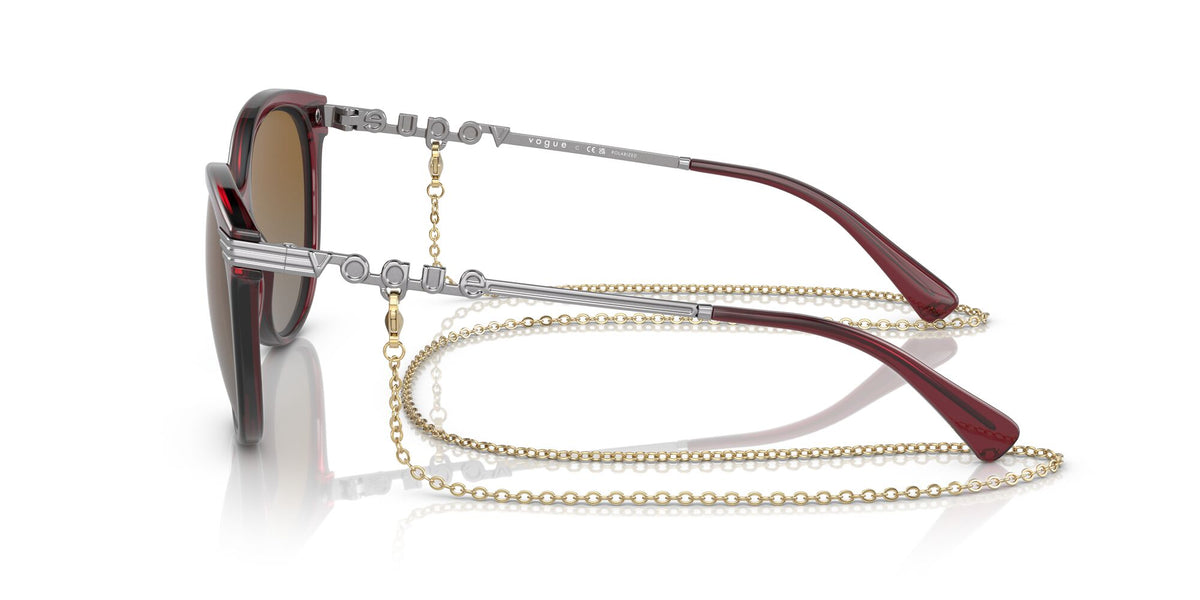 Vogue VO 5460S Transparent Opal Dark Red / Polar Grey Gradient Brown 56 / Plastic / Metal