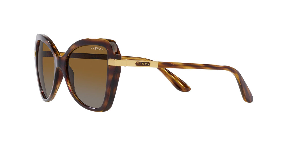 VO 5479S Vogue  Striped Dark Havana / Polar Grey Gradient Brown 53 53 / Polycarbonate / Injected / Metal