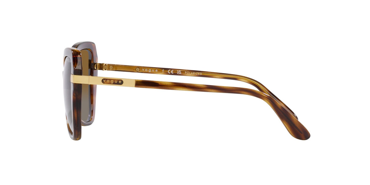 VO 5479S Vogue  Striped Dark Havana / Polar Grey Gradient Brown 53 53 / Polycarbonate / Injected / Metal
