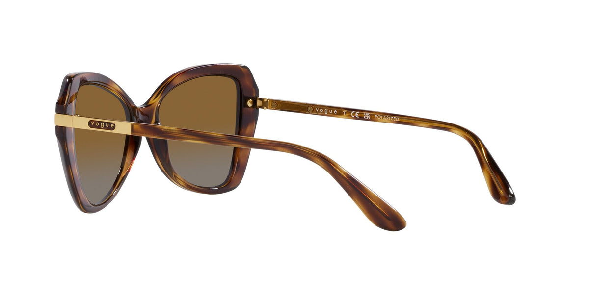 VO 5479S Vogue  Striped Dark Havana / Polar Grey Gradient Brown 53 53 / Polycarbonate / Injected / Metal