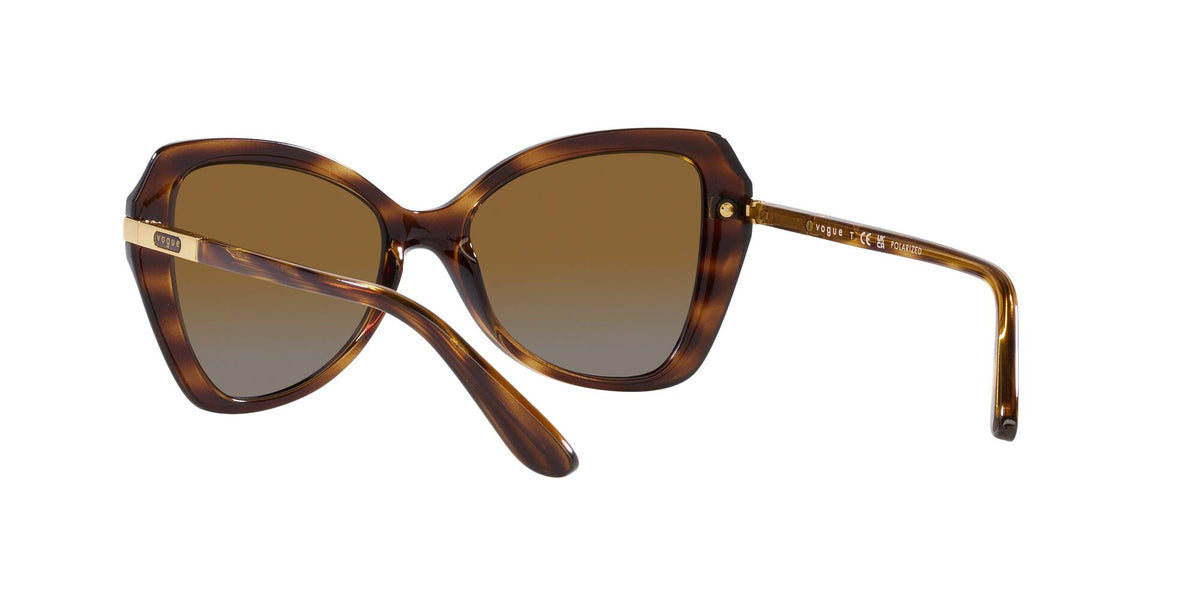 VO 5479S Vogue  Striped Dark Havana / Polar Grey Gradient Brown 53 53 / Polycarbonate / Injected / Metal