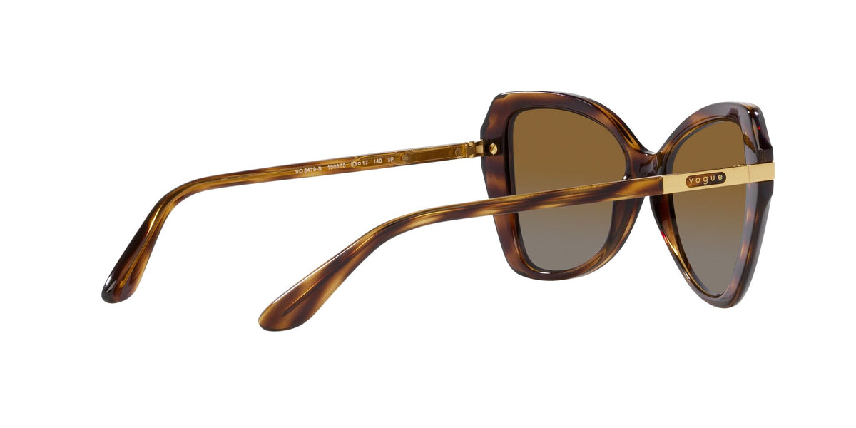 VO 5479S Vogue  Striped Dark Havana / Polar Grey Gradient Brown 53 53 / Polycarbonate / Injected / Metal