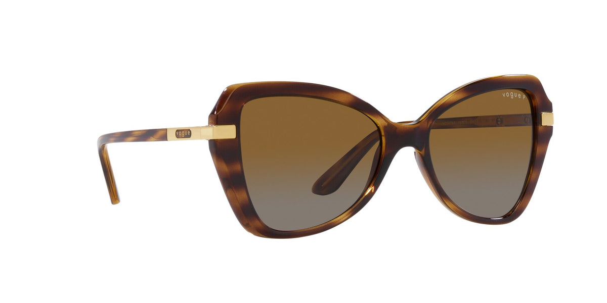 VO 5479S Vogue  Striped Dark Havana / Polar Grey Gradient Brown 53 53 / Polycarbonate / Injected / Metal