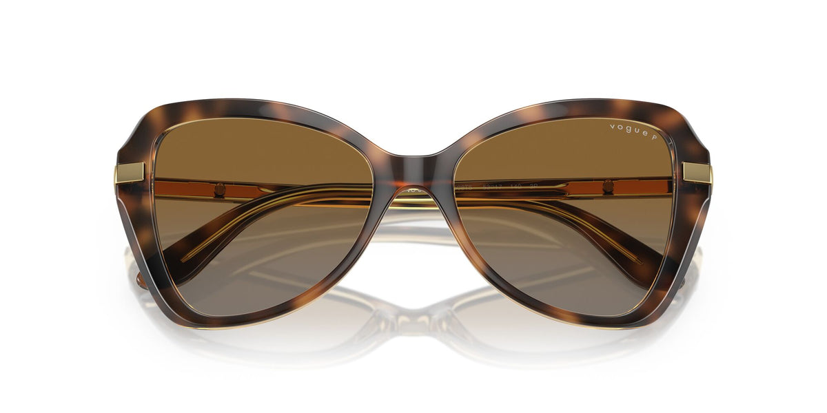 VO 5479S Vogue  Striped Dark Havana / Polar Grey Gradient Brown 53 53 / Polycarbonate / Injected / Metal