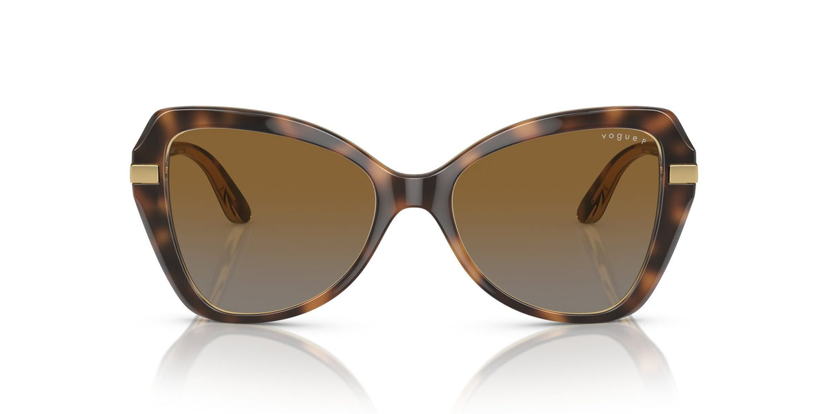 VO 5479S Vogue  Striped Dark Havana / Polar Grey Gradient Brown 53 53 / Polycarbonate / Injected / Metal