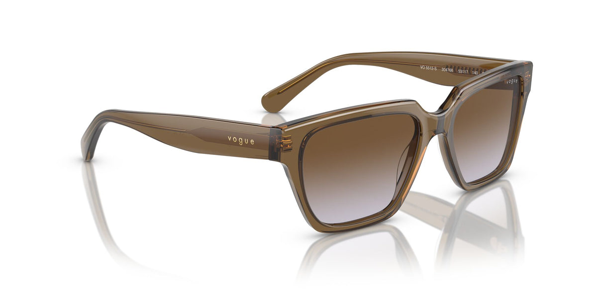 VO 5512S Vogue  Transparent Dark Khaki / Violet Gradient Brown 55 55 / Polyamide / Acetate / Acetate