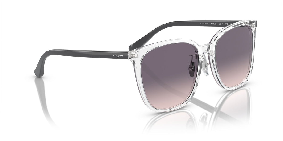Vogue 0VO5537SD W74536 58 Transparent/ Pink Gradient Dark Violet