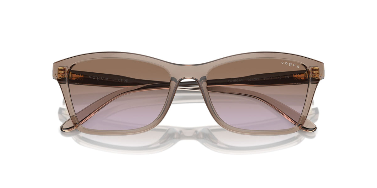 Vogue 0VO5551S 294068 54 Transparent Brown/ Violet Gradient Brown