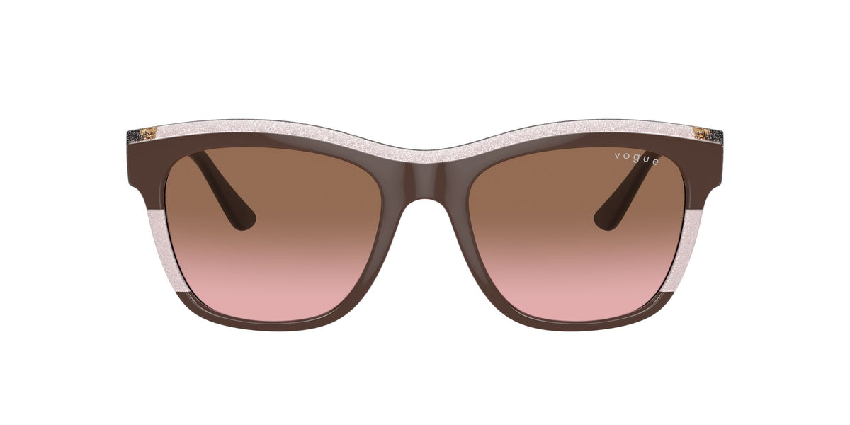 Vogue 0VO5557S 313614 54 Brown/Transparent Rose Glitter/ Pink Gradient Brown