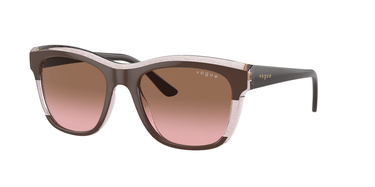 Vogue 0VO5557S 313614 54 Brown/Transparent Rose Glitter/ Pink Gradient Brown