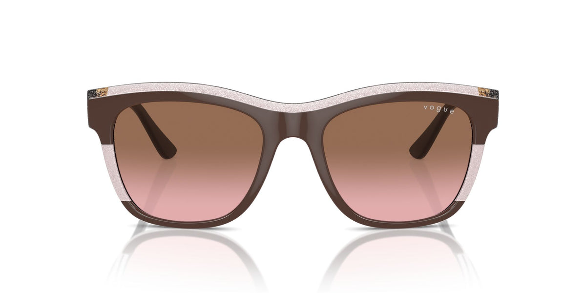 Vogue 0VO5557S 313614 54 Brown/Transparent Rose Glitter/ Pink Gradient Brown